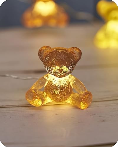 Miniatura 9 de Guirnalda de luces decorativas de oso de peluche, luces decorativas con temática de hadas para decoración de fiestas, control remoto de 8.5 pies, 20