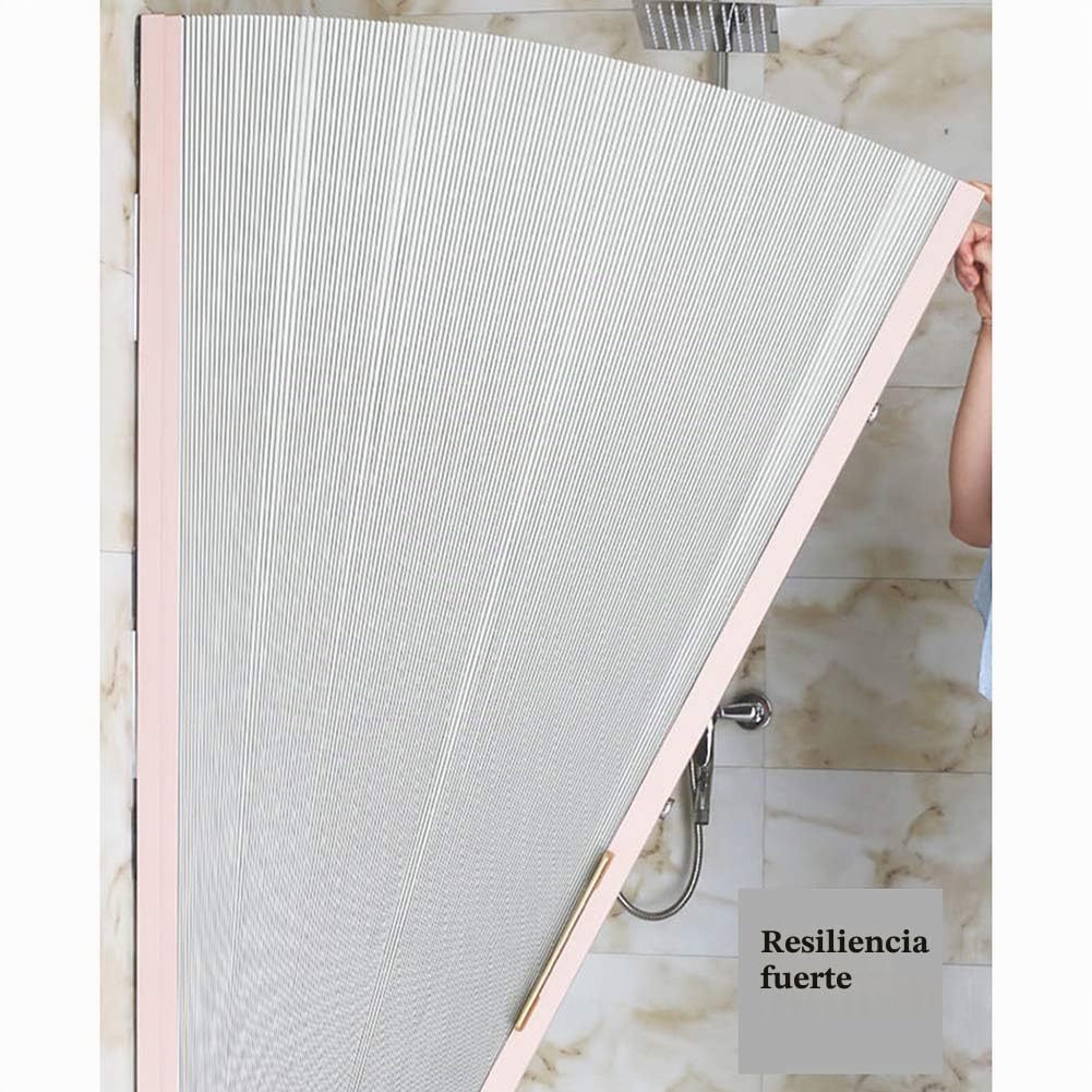 Cortina de Ducha Invisible magnética, Multifuncional Plegable en seco y en húmedo tabique de separación, baño de Agua y Moho-Prueba Cortina de Ducha,Negro,200 * 181/210cm