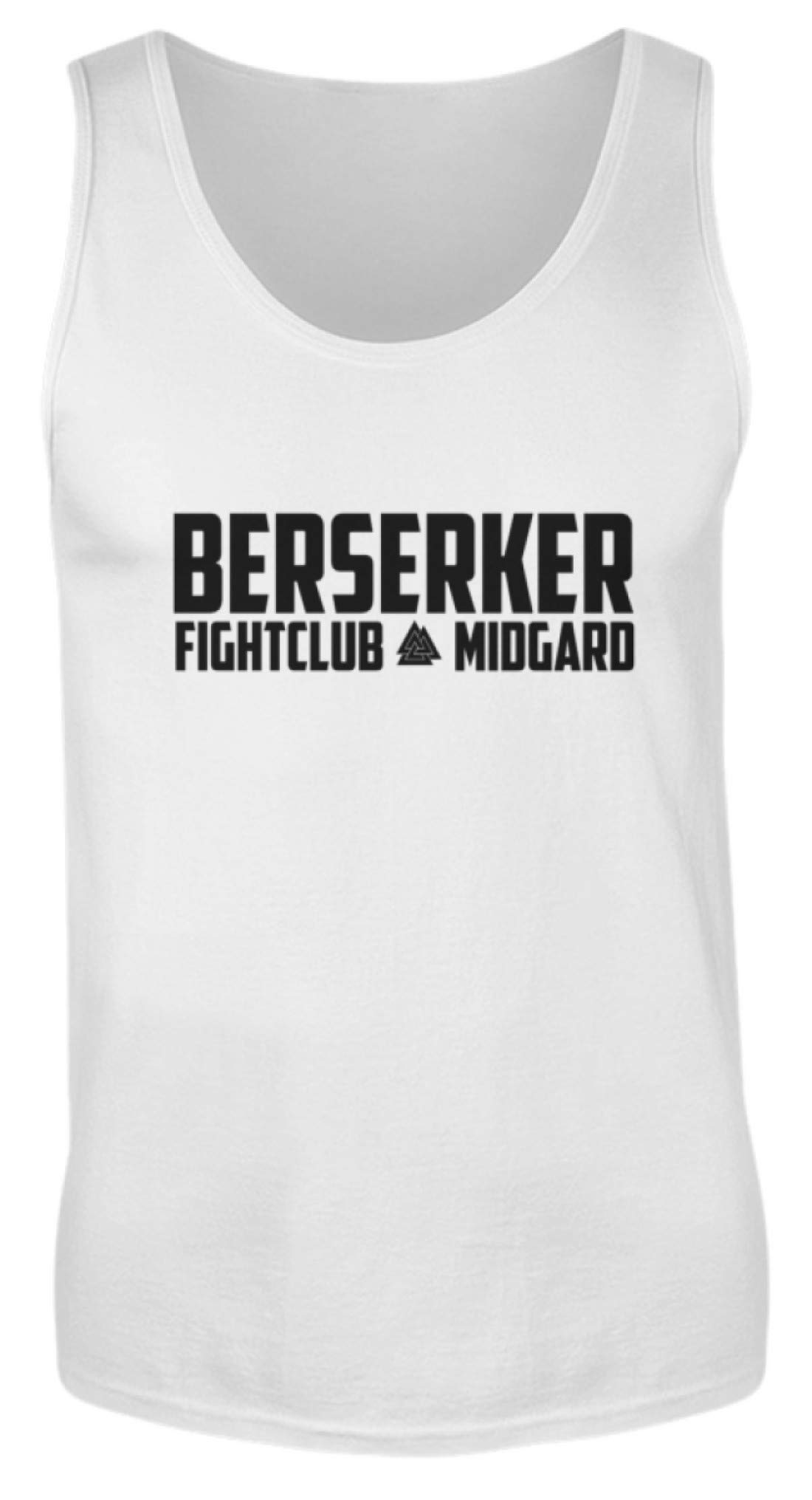 Camiseta de tirantes para hombre Berserker Fightclub Midgard deportiva blanca XL 3
