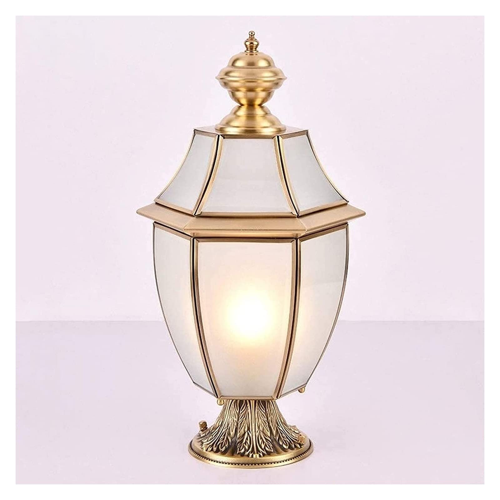 Luci da Cortile Luci da Esterno Luci da Giardino Lampada da Parete per Esterni in Rame Fari a palo Luci per cancelli Impermeabili Pilastri stradali Lampione Stradale Luci a Colonna per laghetto