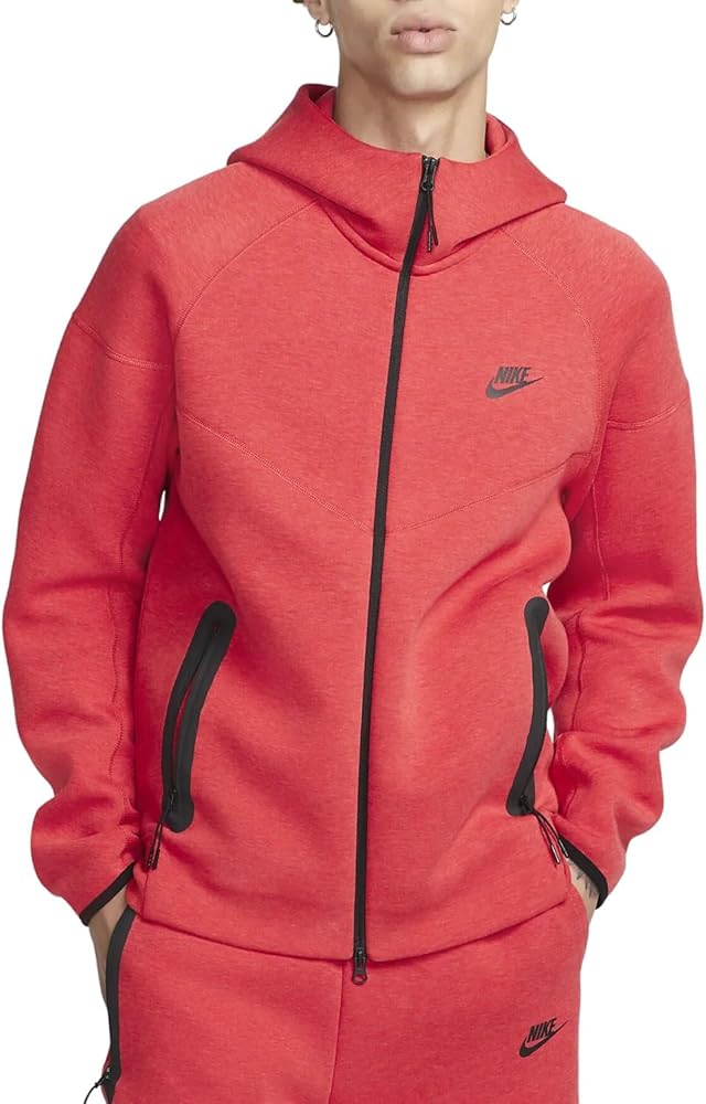 all red nike tech fleece