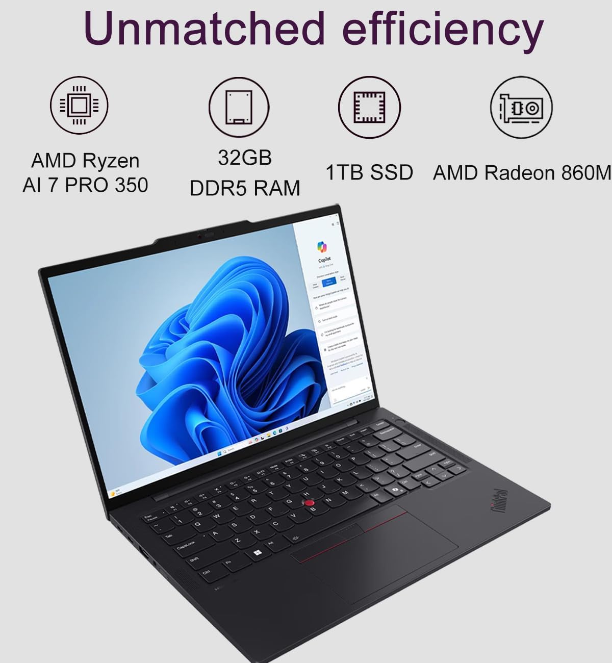 Lenovo ThinkPad T14s Gen 6 Business AI Laptop (14" FHD+ Touchscreen, AMD Ryzen AI 7 PRO 350 (> Intel Ultra 7 155U), 32GB DDR5, 1TB SSD) Copilot+ PC, 2x Thunderbolt 4, Backlit, IR Webcam, Win 11 Pro