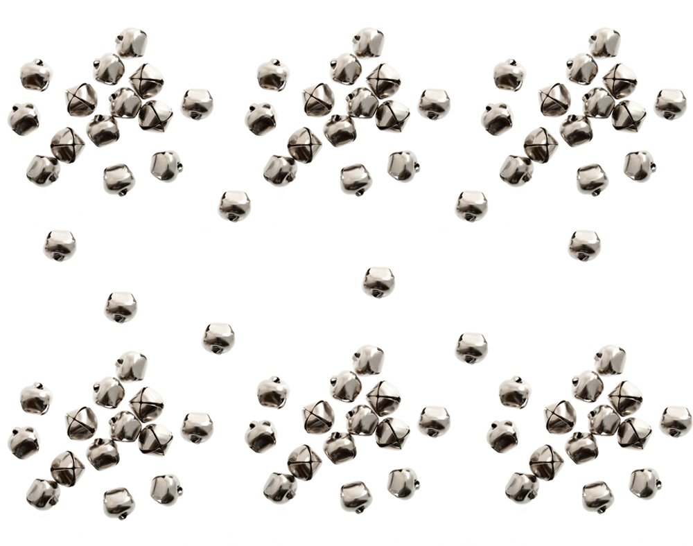 100 Mini Silver 6mm Jingle Bells for Crafts | Craft Bells