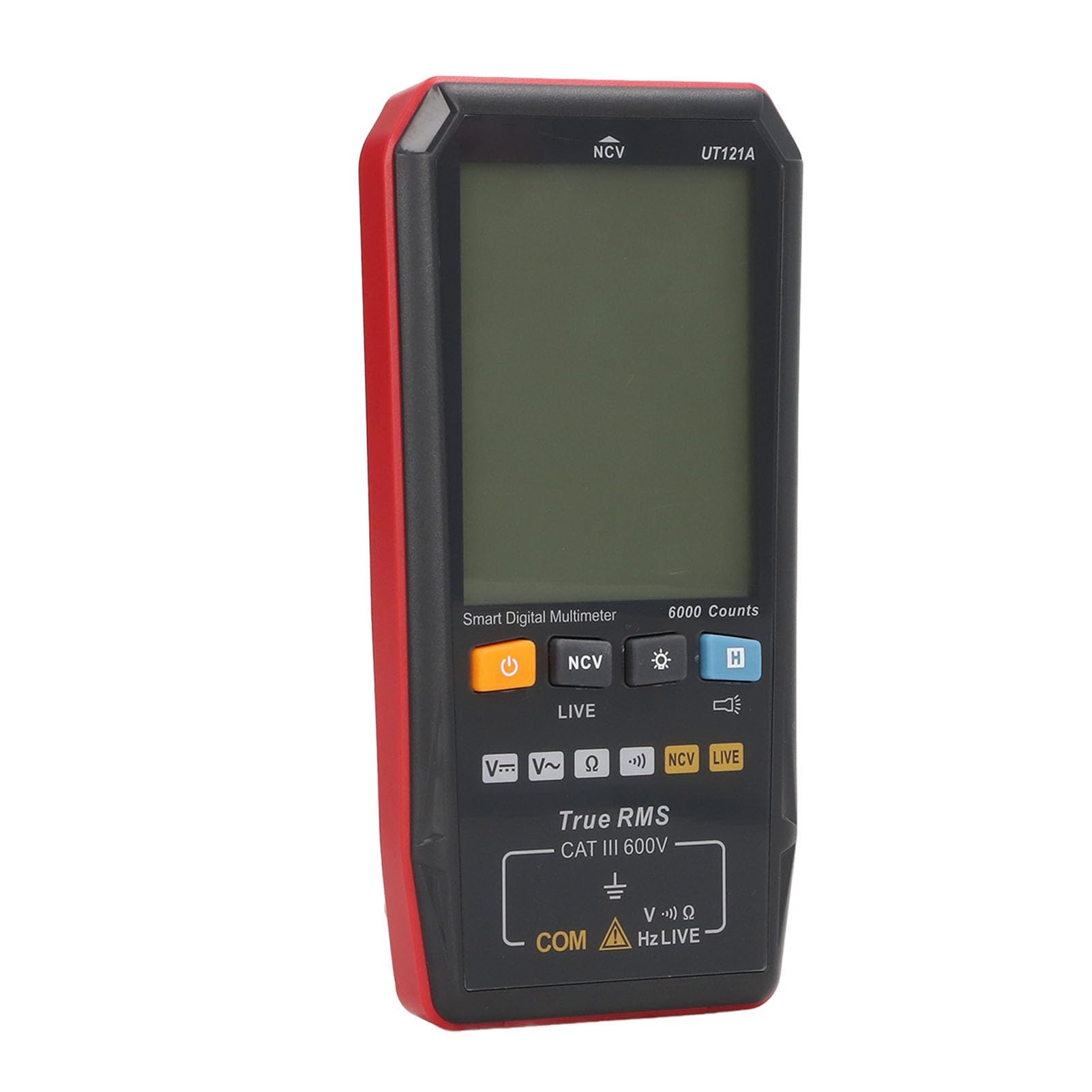 Multímetro Inteligente Multímetro Digital Automático NCV CA CC Resistencia de Voltaje Probador de Diodo de Frecuencia 600 V Alarma Audible Anti-quemaduras para