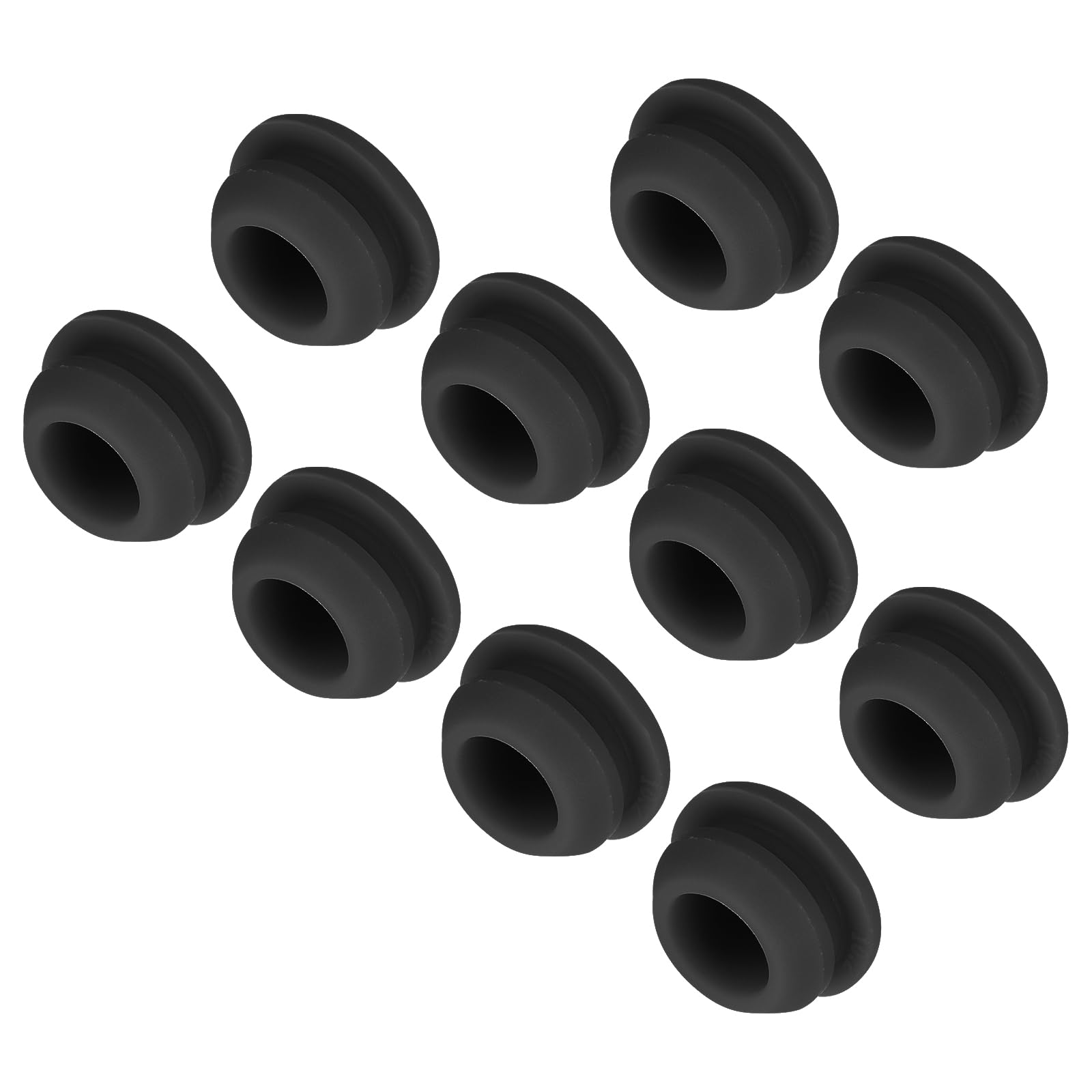 QUARKZMAN Tapones de Silicona para Agujeros de 10mm, 10 Piezas Tapón de Sellado para Muebles Bañera Grifo Drenaje, Negro