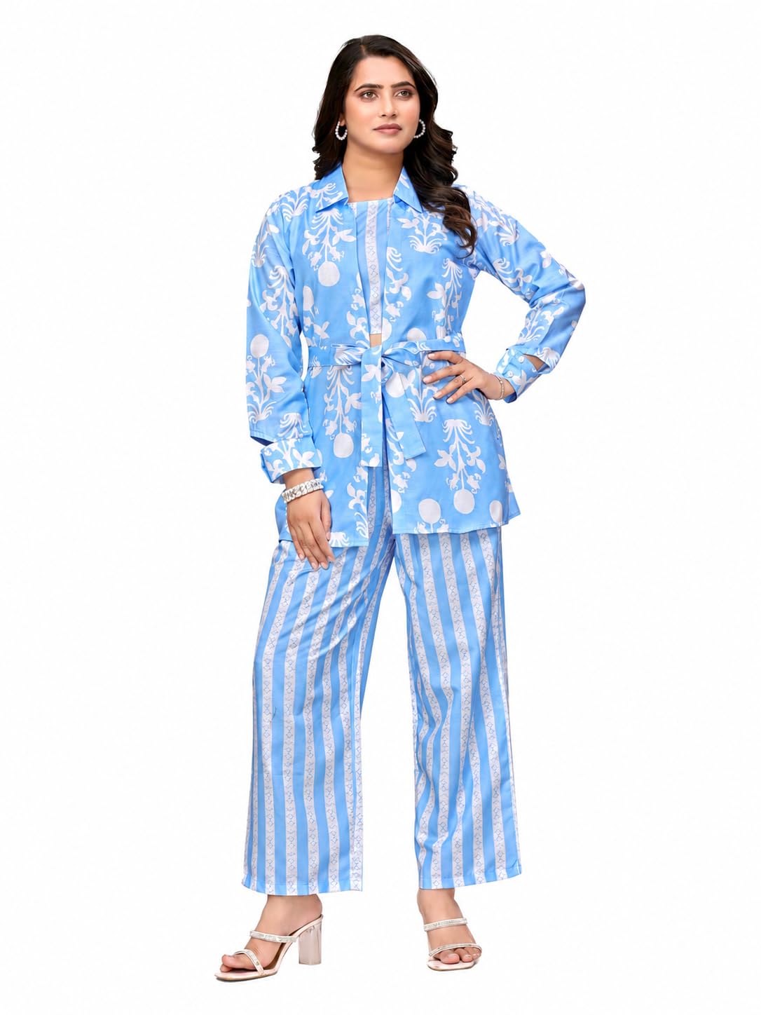 Women Printed Rayon Top With Palazzo Set | Stylish Co-Ord Set For Women | Casual Ethnic Wear Outfit-image-49