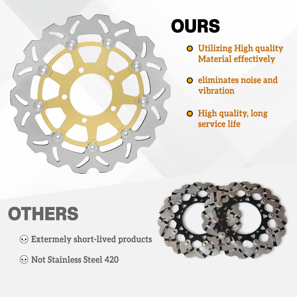 プリン Amazon.com: SFriding Front Brake Disc Rotors and Pads Kit