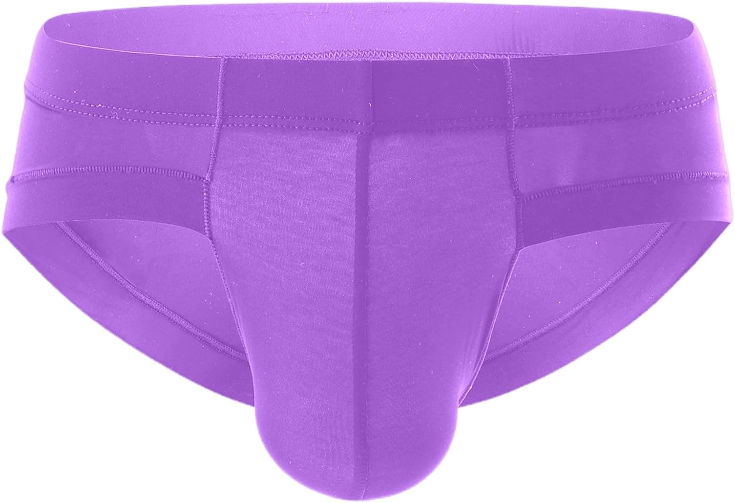 Boxer Briefs for Men Pack Ice Silk Stretch Sexy Seamless Bulge Comfortable Casual Loose Light Stretchy Ultra Thin Elastic Quick Dry Elegant Purple
