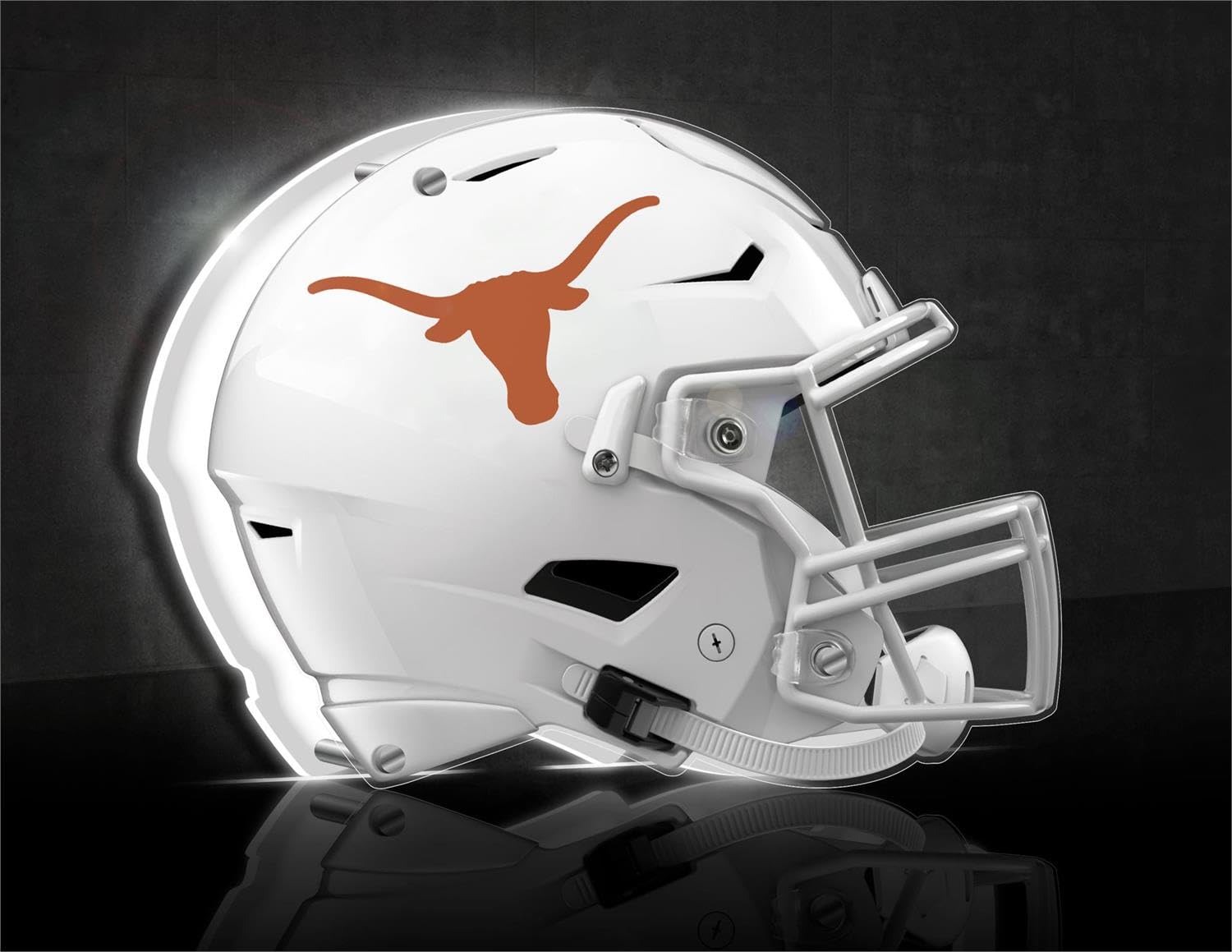 Amazon.com: Team Sports America Evergreen NCAA University of Texas Tabletop  LED Lighting Dcor| Full Size Replica Helmet Free-Standing Desk Night Light  | 10 x 7 x 3 Inches | Unisex Christmas Gift |
