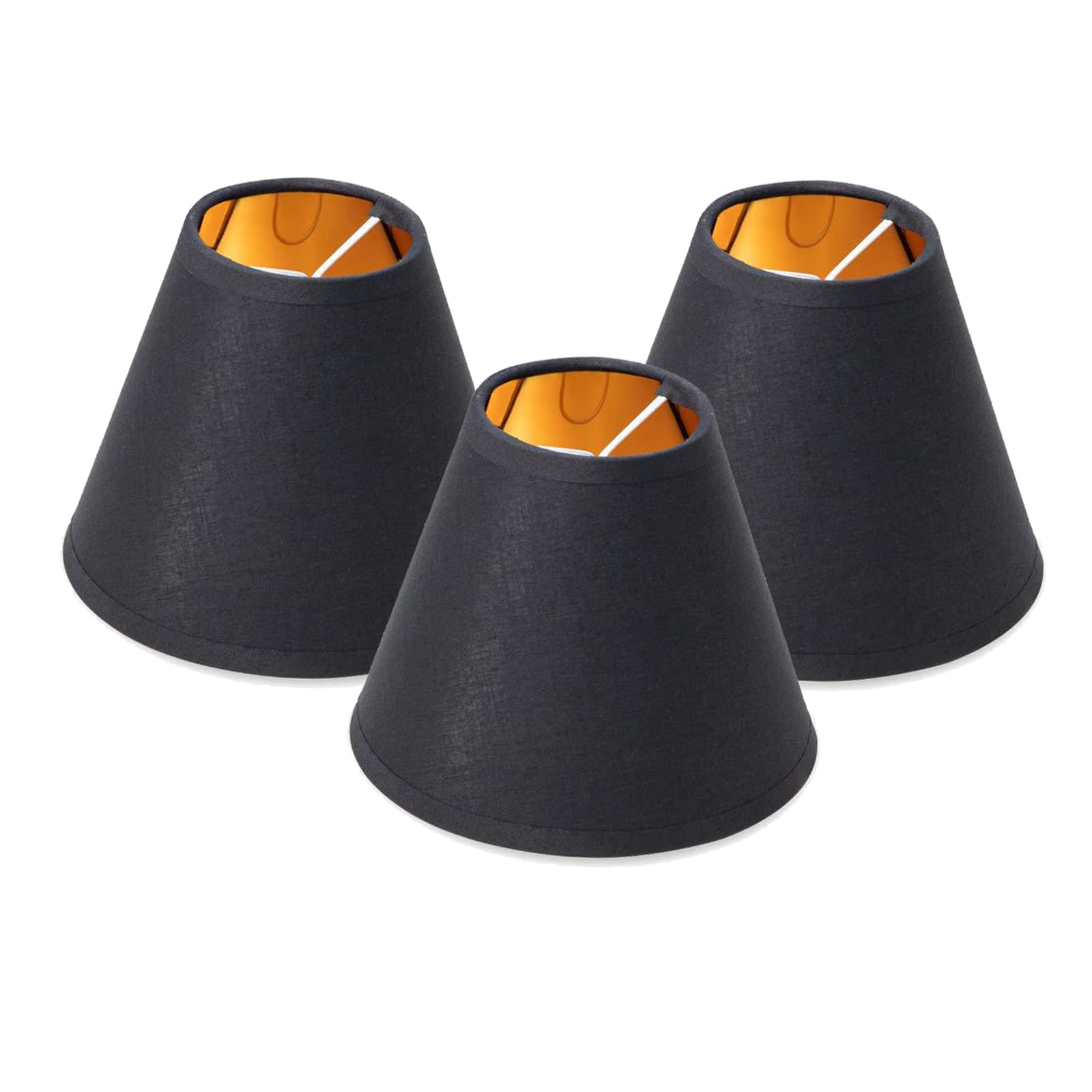 3 Pack Elegant Chandelier Light Shades Lamp Shades Fabric Texture Small Lamp Shade Set Suitable for Chandelier Lamps