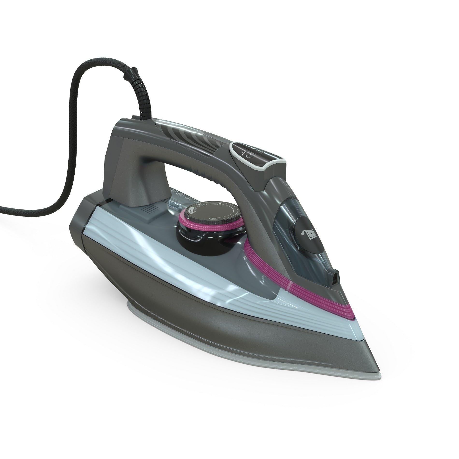 Tesla Ferro IR400GP, 3100 W, serbatoio 380 ml, suola ceramica antiaderente, tecnologia antigoccia, grigio