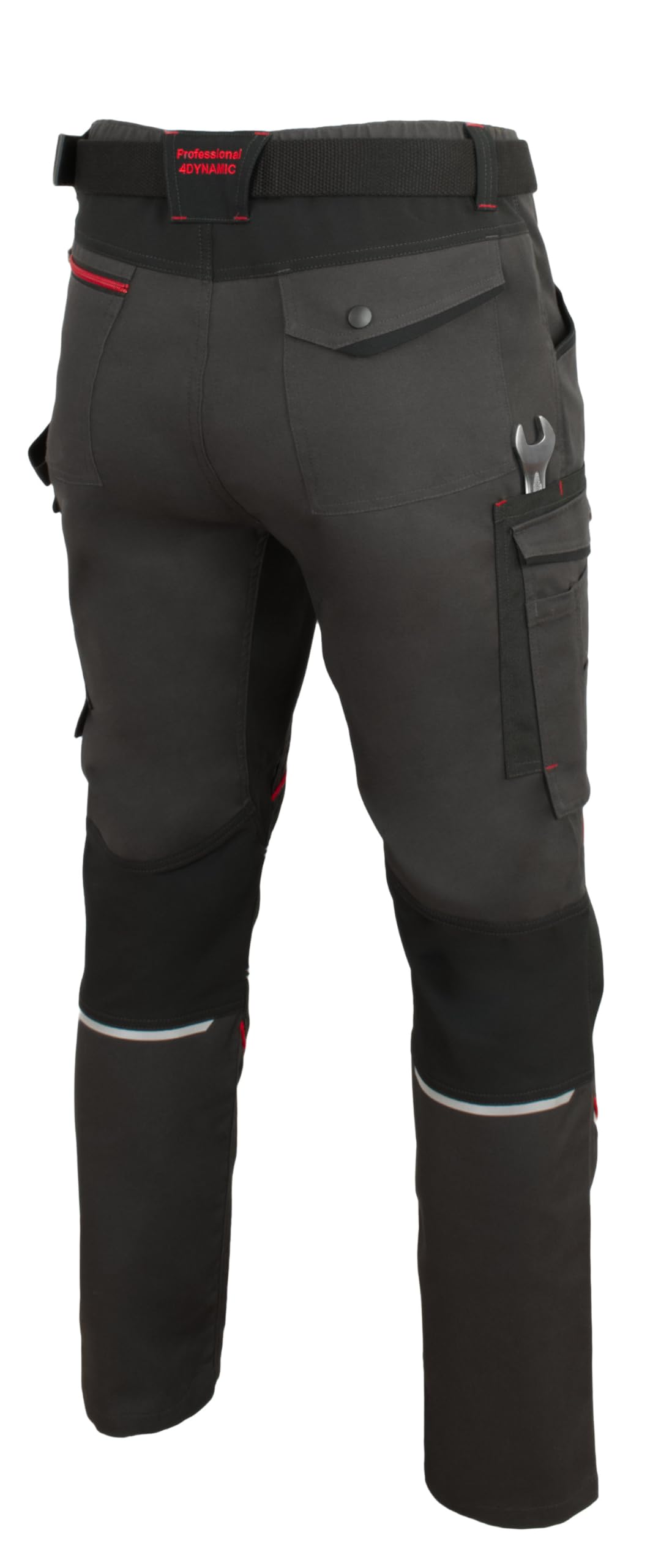ART.MAS Professional 4Dynamic - Pantaloni da Lavoro in Grigio Scuro, 260 g/m², Grafite-Nero, 46