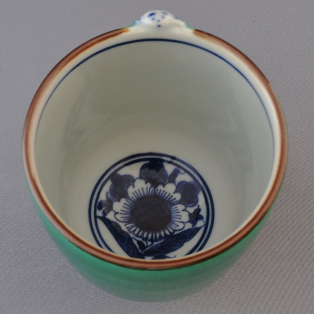 Amazon｜京焼 清水焼 昇峰窯 湯呑 小 青交趾唐子付 A7-8小