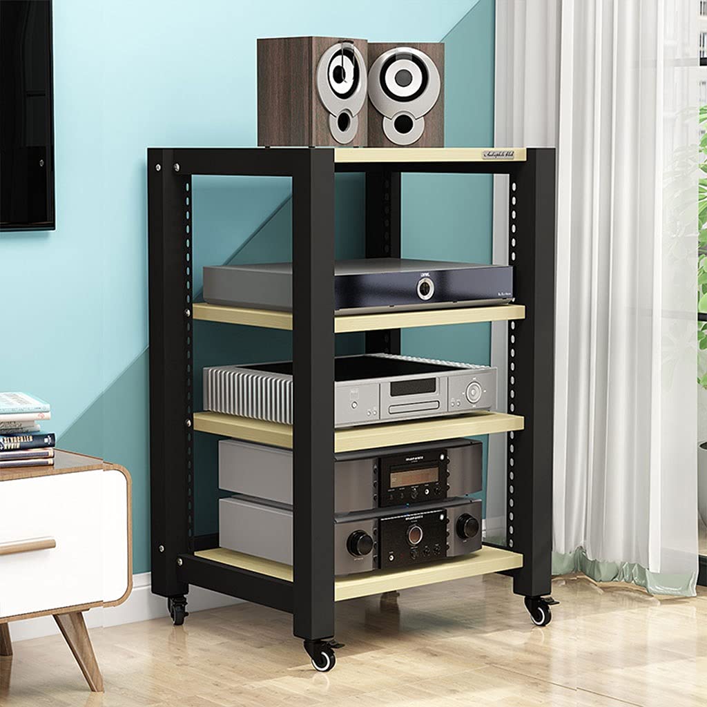 GLigeT Supporti per altoparlanti per monitor Staffa audio Staffa TV a rullo Componenti multimediali Staffa audio multistrato Scatola per altoparlanti 2/3/4 strati (acero bianco) Supporto per monitor