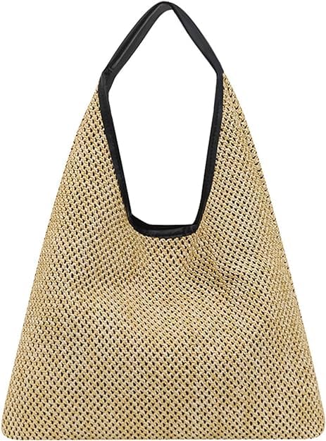 Bolso de hombro tejido para mujer tipo Tote miniatura 2