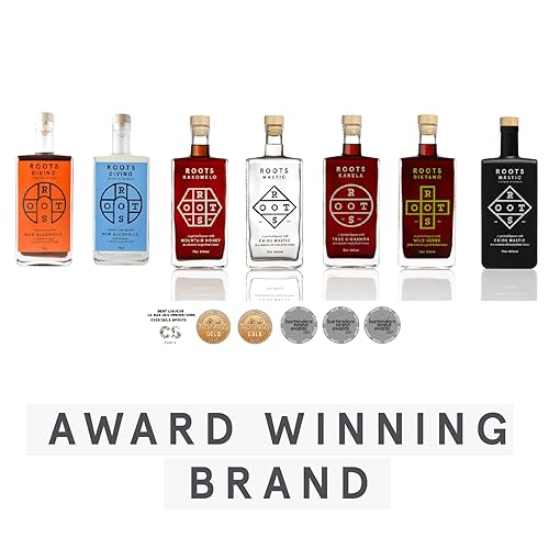 Miniatura 9 de Roots Divino Rosso Vermut sin alcohol | El único aperitivo a base de vino a base de vino | Hecho a mano con naranjas amargas griegas y ajenjo | Bajo