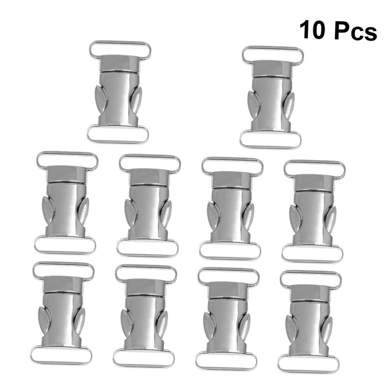 NUOBESTY 20 Piezas Correas Con Hebillas Hebilla Mm De Metal Para Cordón Clips Laterales De Metal Para Mochila s De Cuello Cinturones Para Hombres Con De