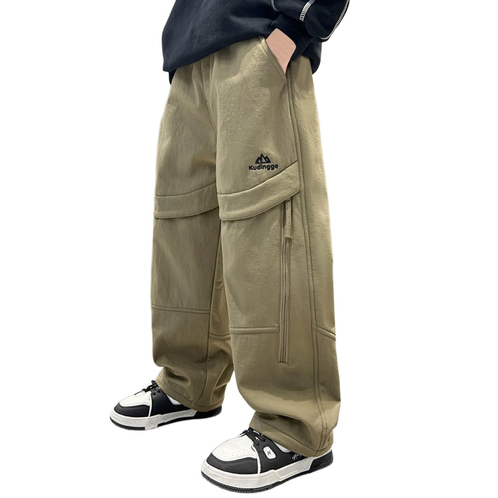 Pantalones cargo niño para juegos en el exterior y senderismo de otoño 8