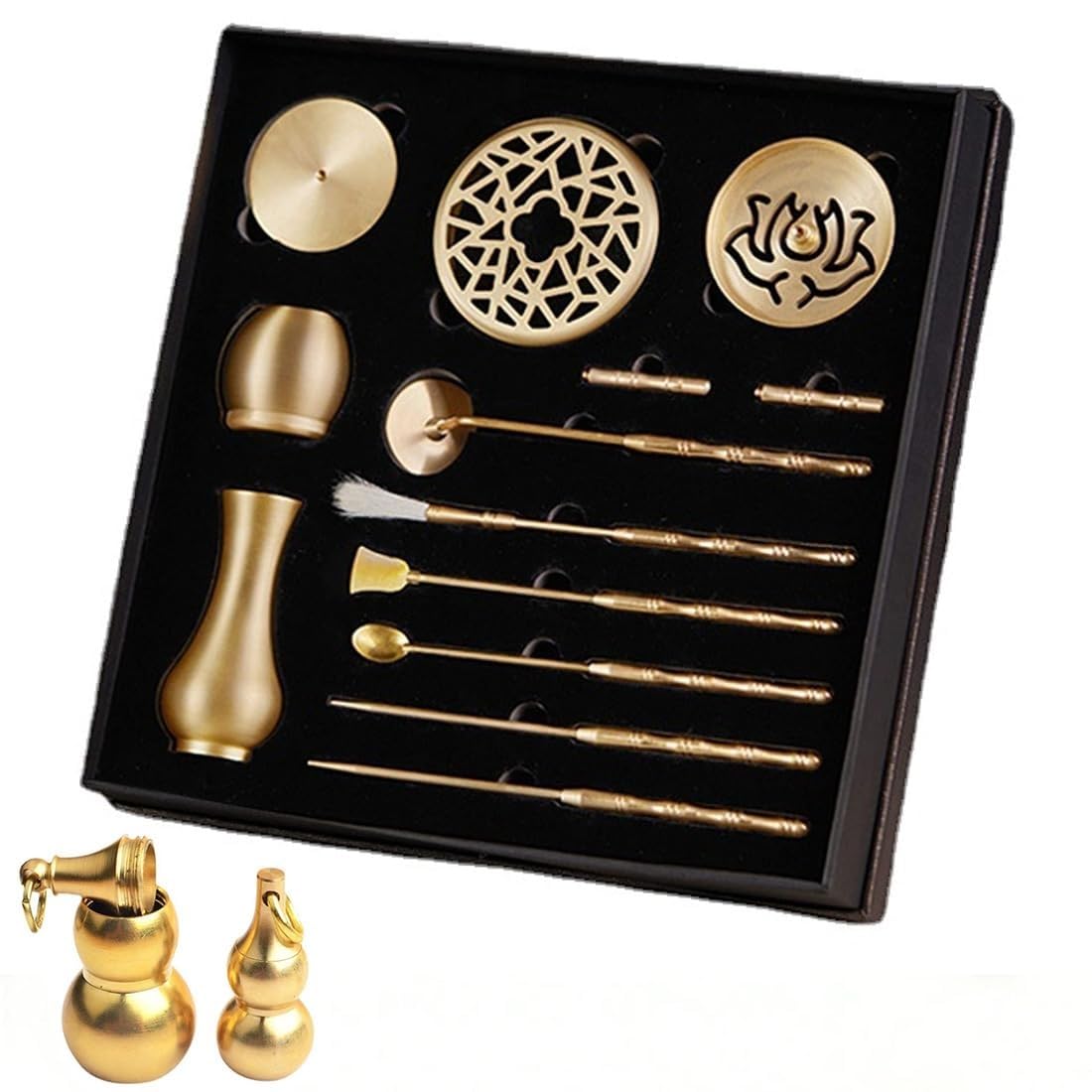 Kit de fabrication d'encens en laiton 12 pièces avec moule de pressage