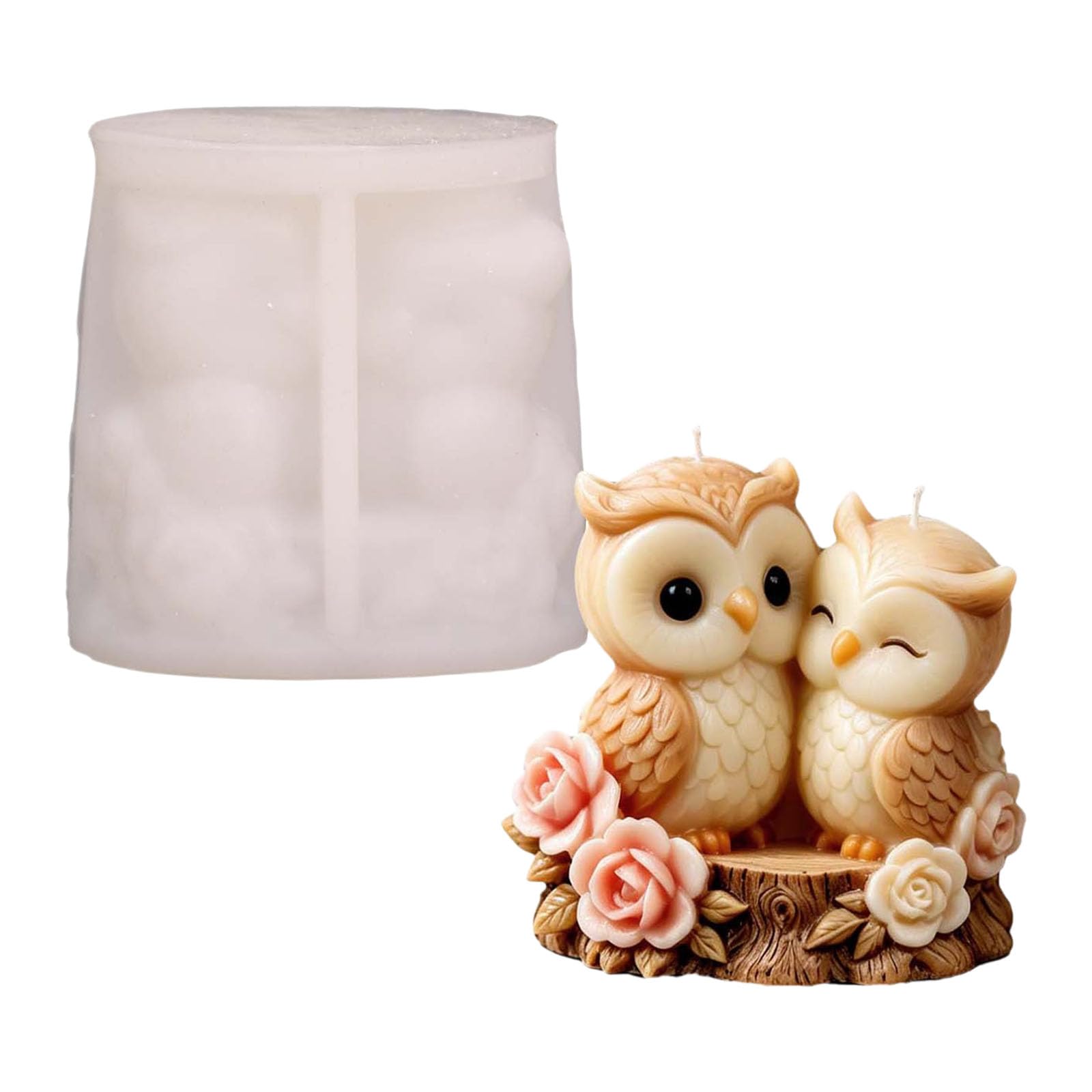 Xinsheinelry Owl Shaped Silicone for and Home Decoration Craft SiliconeCandle Making