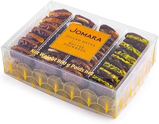 Jomara Premium Filled Dates Mix Pack 4 Flavors 28oz | Roasted Almond, Pistachio, Pecan, Orange Peel | Organic Healthy Snacks