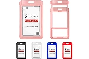 2-Pack Double-Sided Badge Holder with Sliding Windows