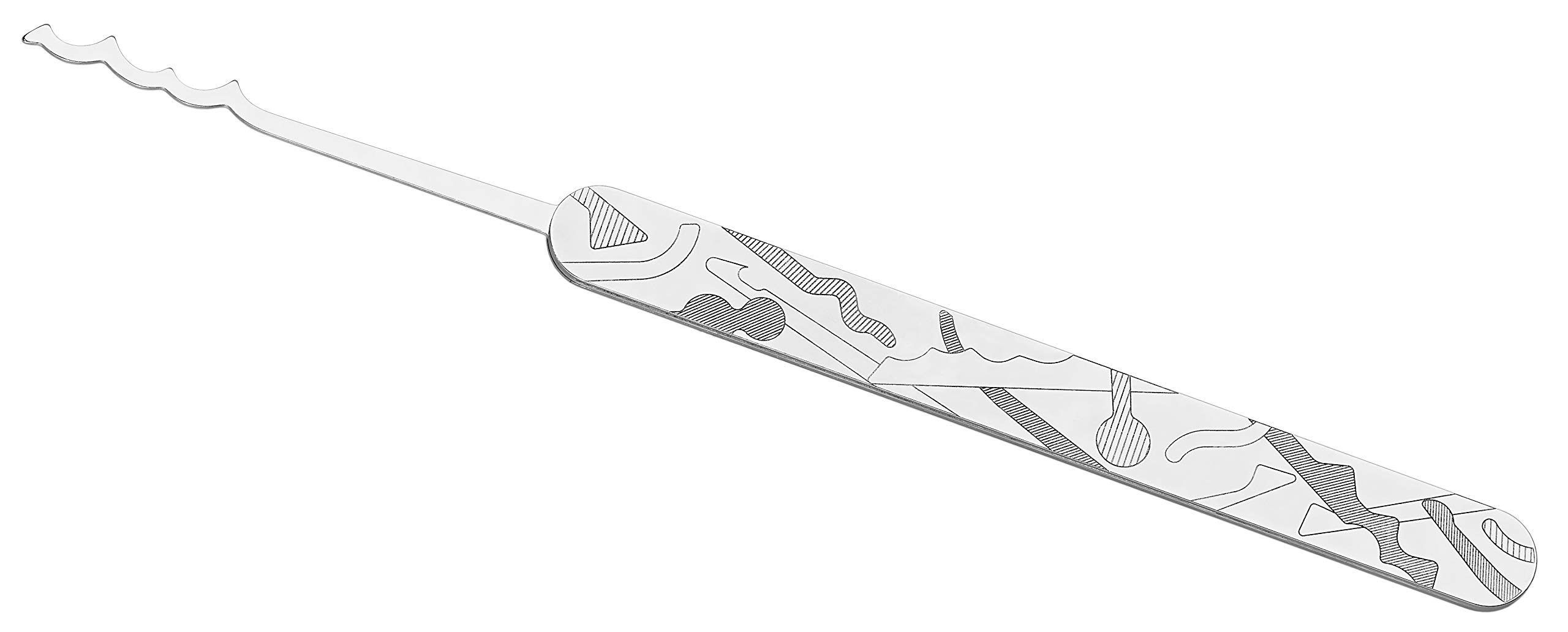 Multipick Wave Rake Lock Noob 0,6 Mm - Attrezzo Professionale Per Scassinamento - Foto 4