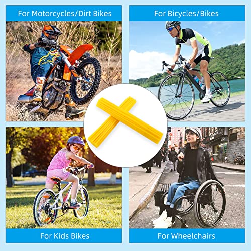 Image of Spoke Skins Spoke Covers: 8-21 inch Rims Protector & Decoration for Dirt Bike | Bike | Bicycle | Wheelchair | Motorcycle - 72Pcs