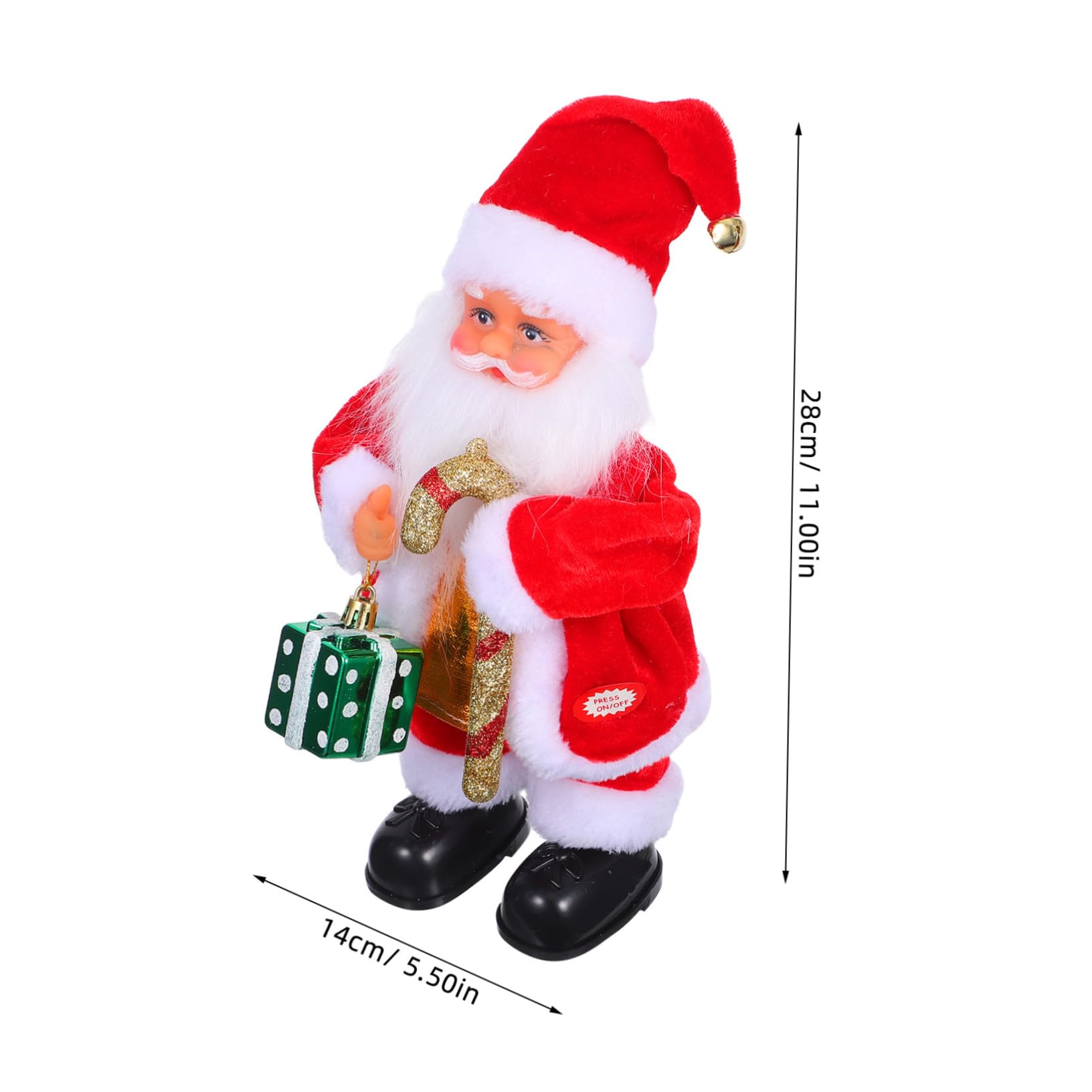 YARNOW Juguete de Papá Noel Eléctrico Musical Adorno Navideño Decorativo Juguete para Fiestas Infantiles y Celebraciones Festivas