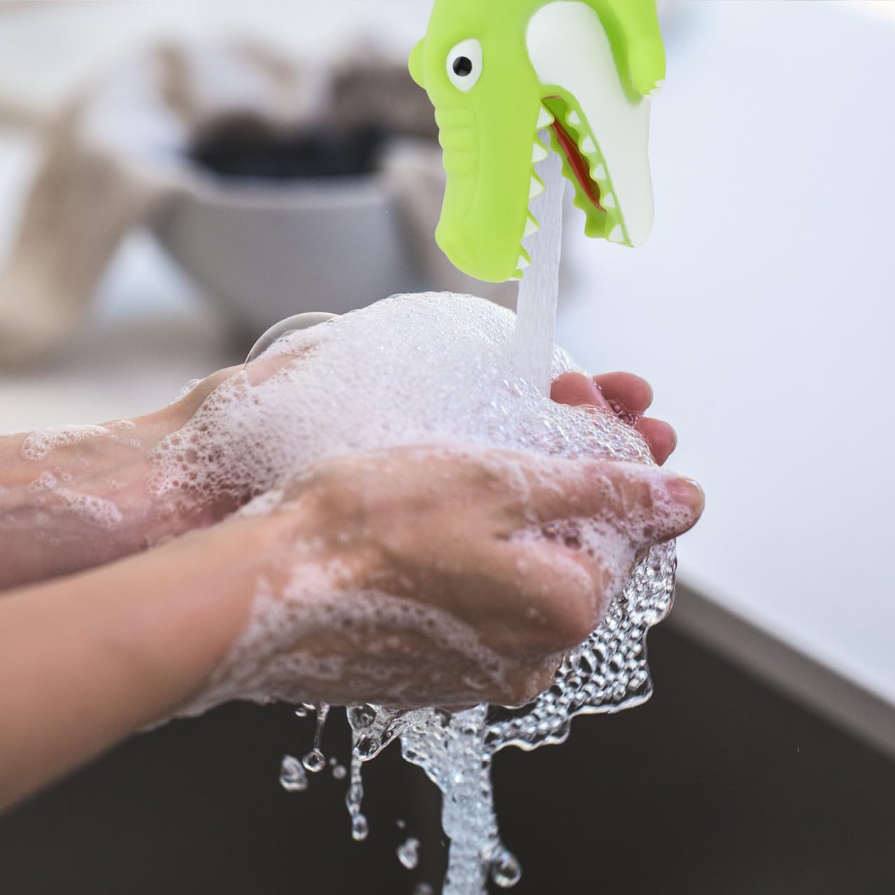 ORFOFE 1Pc Lovely Cartoon Faucet Extender for Boy Girl Water Guide Trough Easy to Install Tap Extension Device for Summer Handwashing Suitable for Household Use