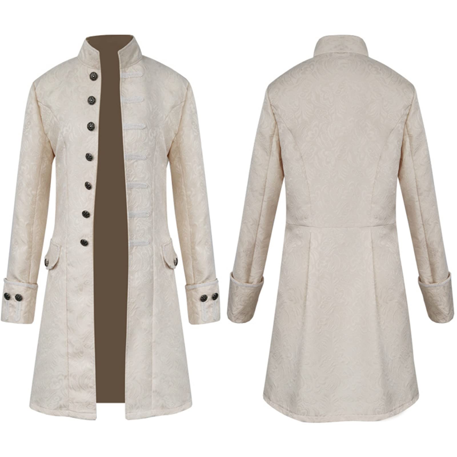 each women Mens Black Victorian Frock Coat Men White Gothic Steampunk Jacket Fancy Dress Costume Size S-4XL — image 1