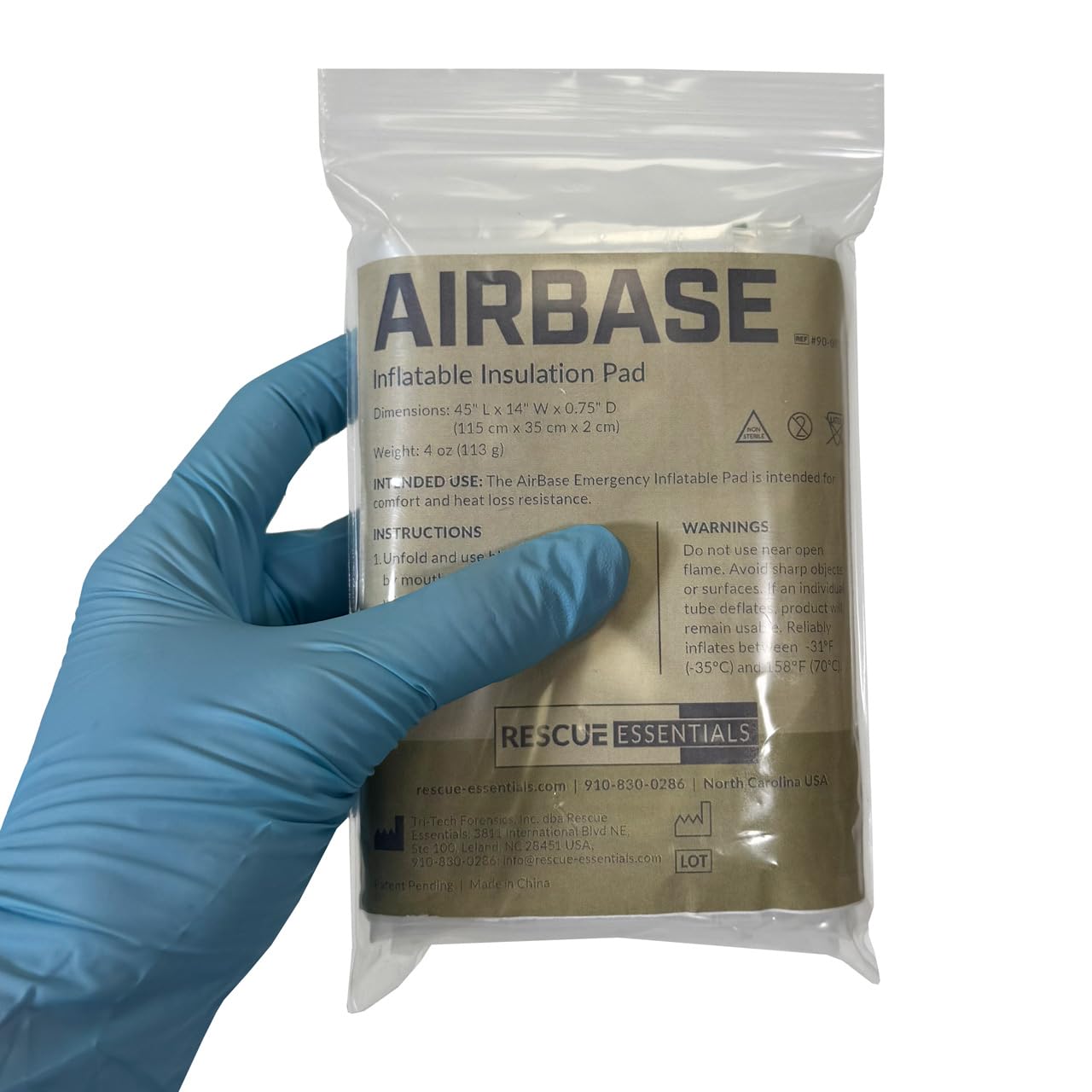Rescue Essentials AirBase Inflatable Insulation Pad, Emergency Ground Pad — Amazon image 3