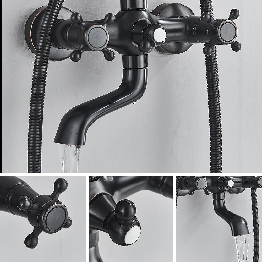 Oil Rubbed Nickel Adjustable Height Rainfall Shower System
