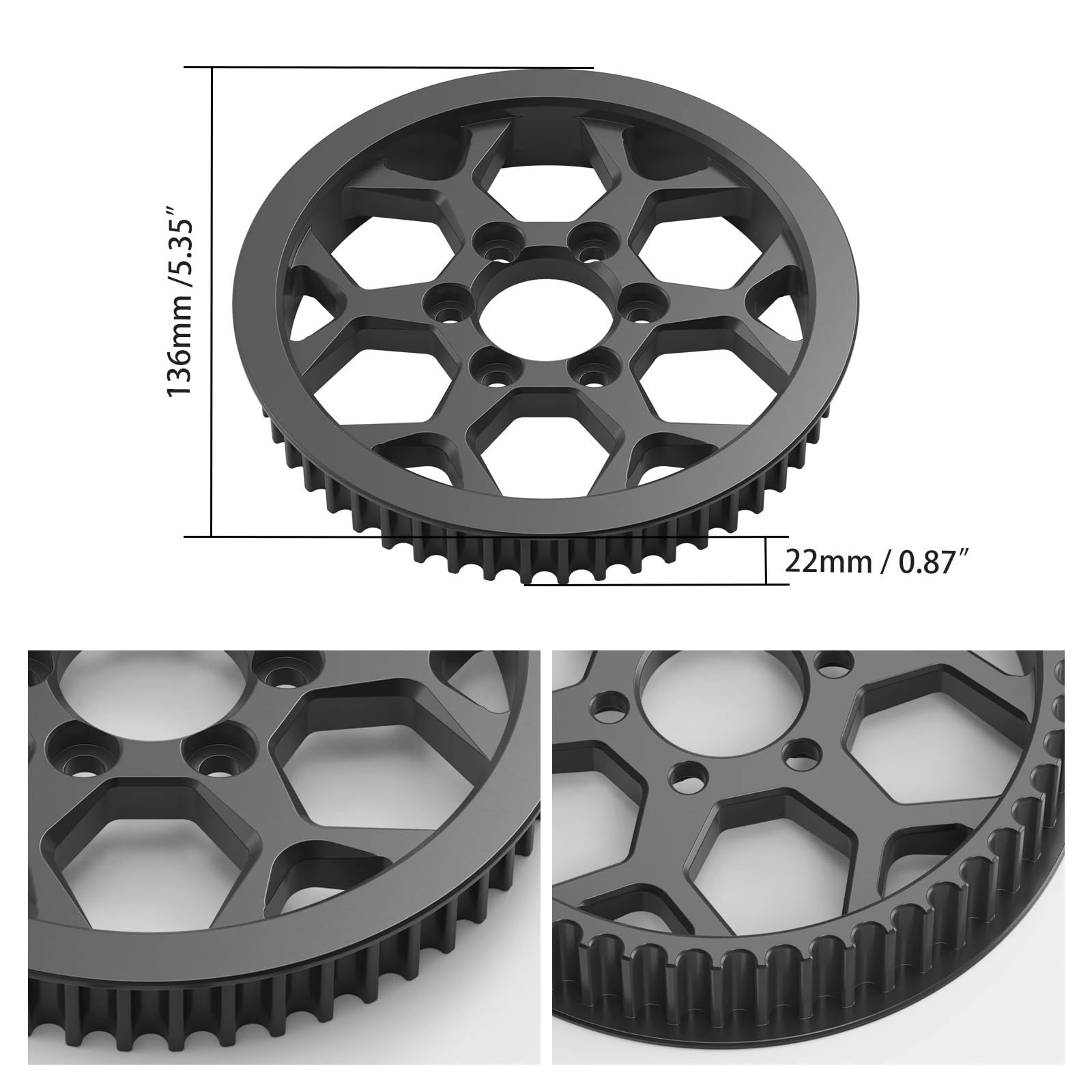 motocykla Wał na Pasuje do Surron Light Bee X, środkowego wału napędowego, koła pasowego wtórnego Sur-Ron S, roweru elektrycznego Segway X160 X260(Purple Set)