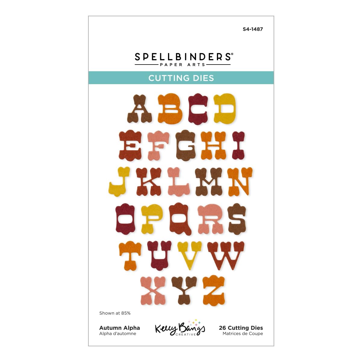 Autumn Alpha Etched Dies from The Autumn Archives Collection by Kelly Bangs