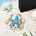 Pandahall Fashion Sea Shell Starfish Faux Pearl Collar Bib Statement Chunky Necklace and Bracelets Set in Gift Box Mermaid Shell Necklace Mermaid Costume Jewelry for Women