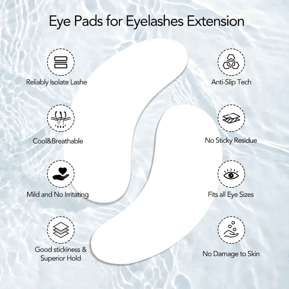 Lunamoon 150 works Eye Pads for Eyelash Extension Pads Eyelash Extension Pad Eyelash Lifting Pad Eye Gel Patch for Eyelash Extensions Eyelash Pads (Black150) - Image 3