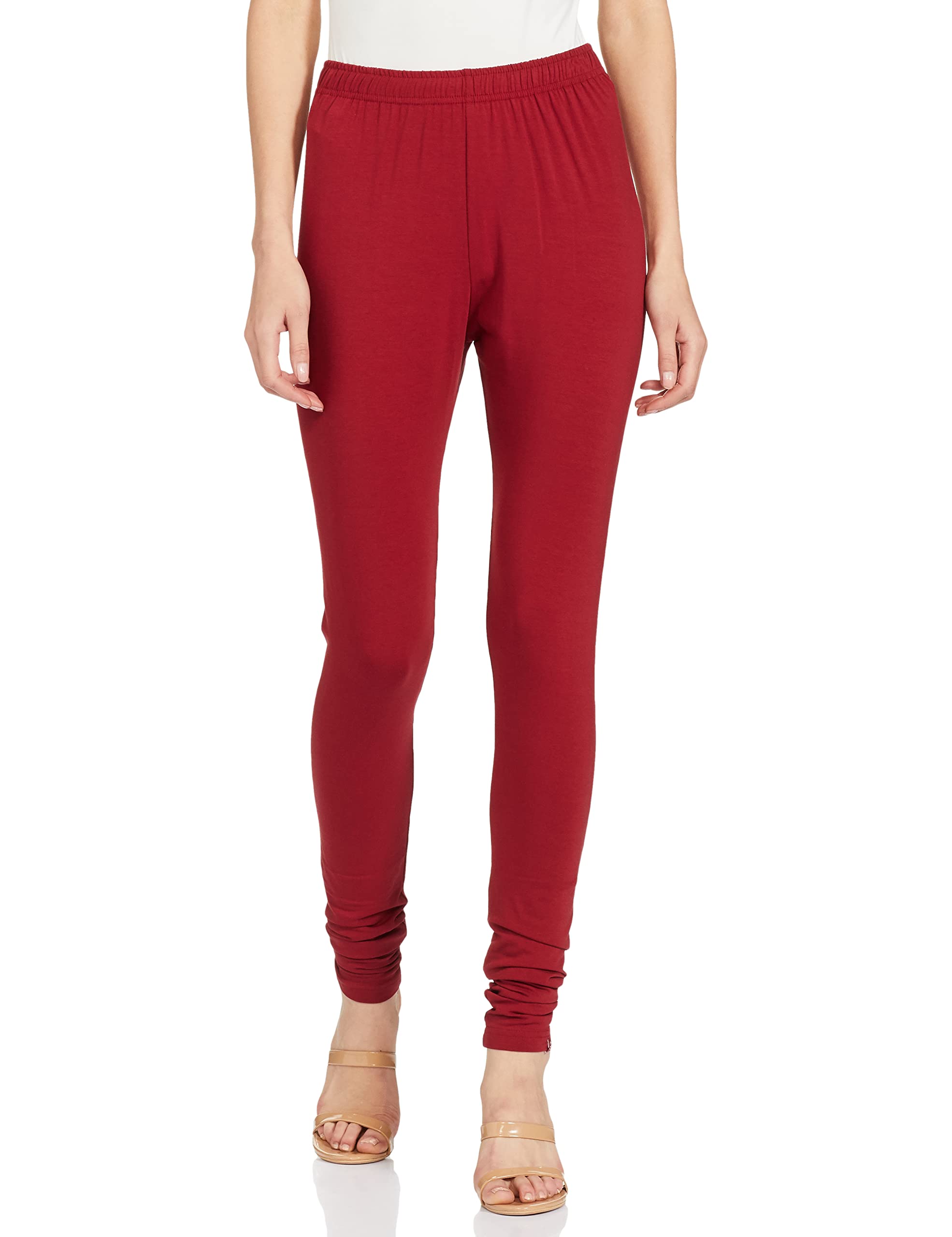 biba Women Solid Fitted Bottom WEAR(COREKL001_Maroon_S)-picture-16