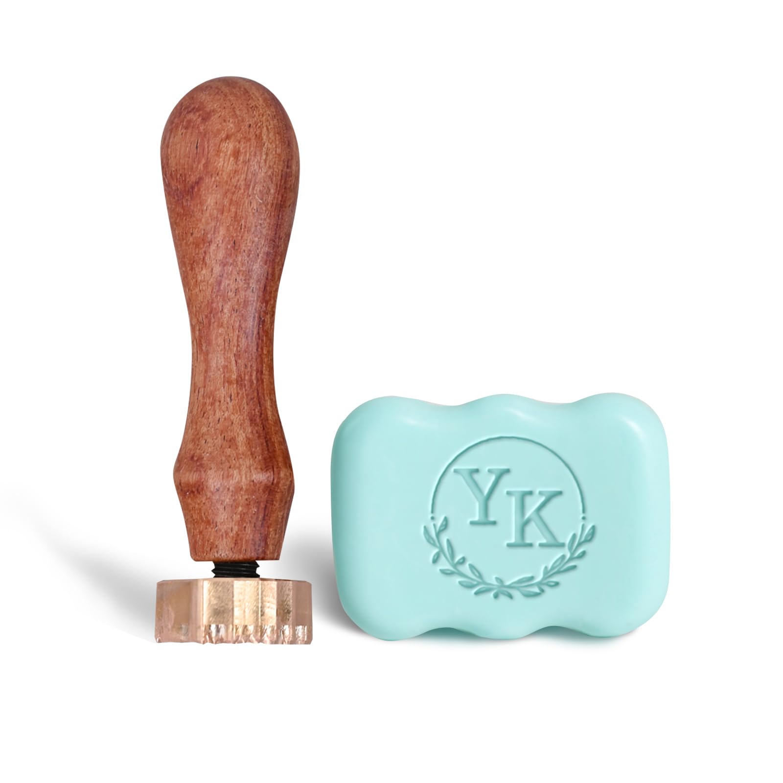 KAINSY Custom Soap Stamp, Personalized Stamp for Homemade Soap, Create Unique Branding Logo, DIY Soap Imprint Signature Stamps, Personalized Gift for Soap Crafter, Handmade Soap Tool(1 inch)