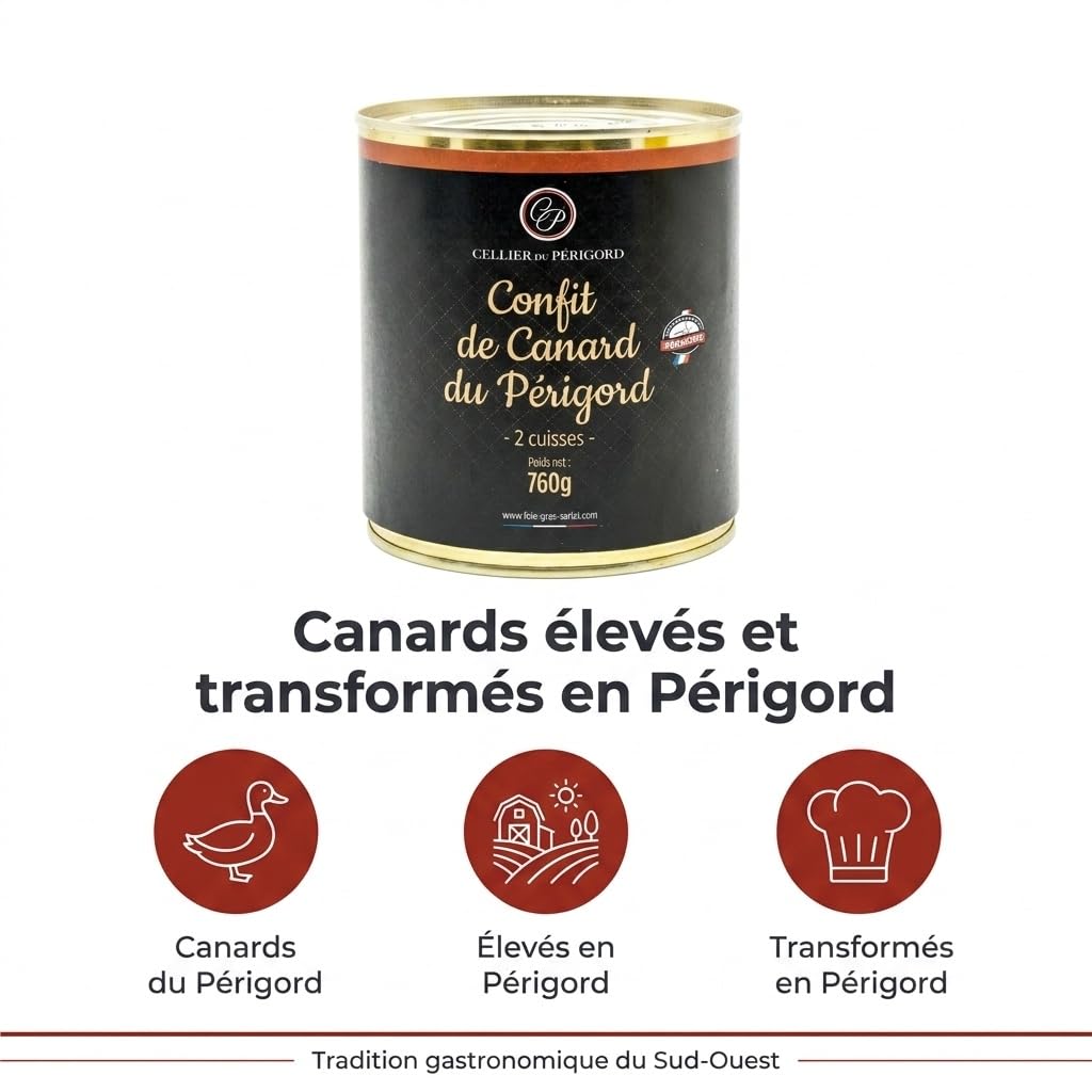 Confit de canard du Périgord 2 cuisses 760g