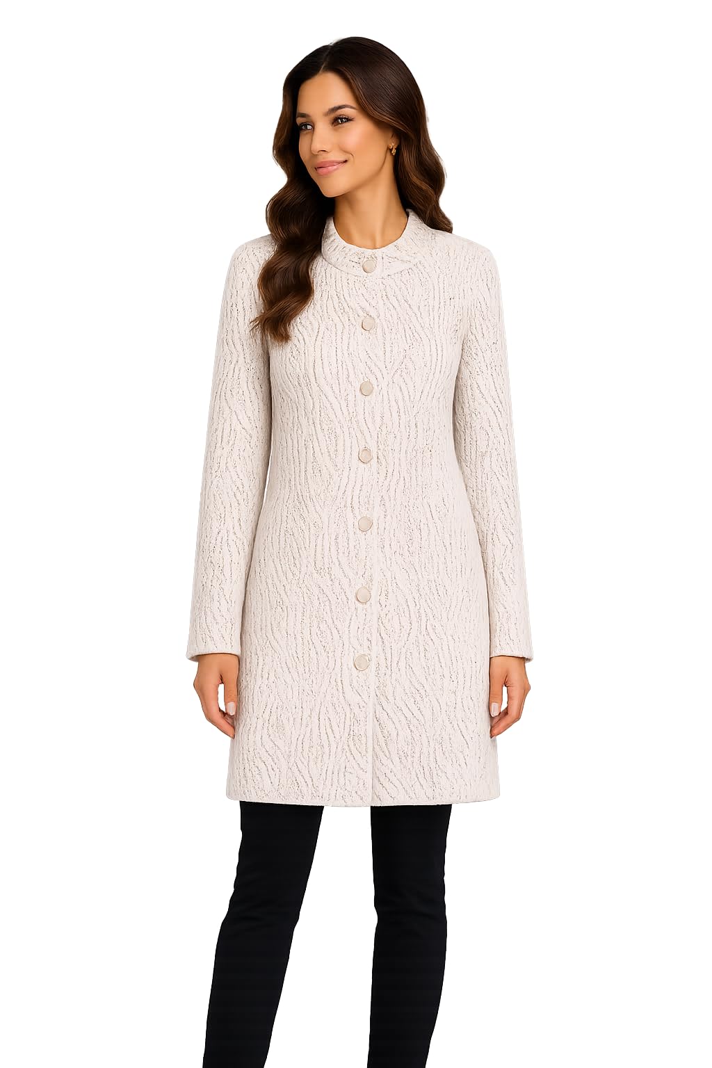 Women's Winter Long Sleeves Coat With Pocket single Breasted-picture-53
