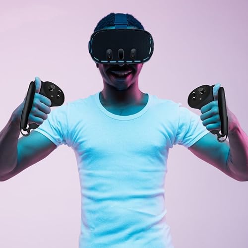 Miniatura 6 de 7pcs VR Accessories for Meta Quest 3 Oculus, Silicone Cover Set Controller Grips Covers, Face Cover, VR Shell Cover Protective Case Compatible with