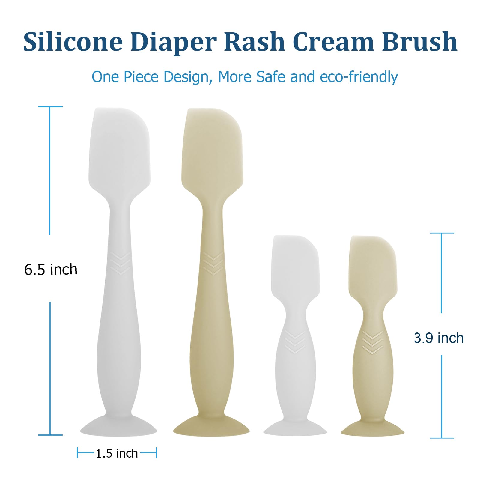 Paquete de 4 espátulas de crema para pañales de bebé, aplicador de crema de pañales para crema de pañales de pasta de glúteos, artículos esenciales para bebés recién nacidos, regalos de baby