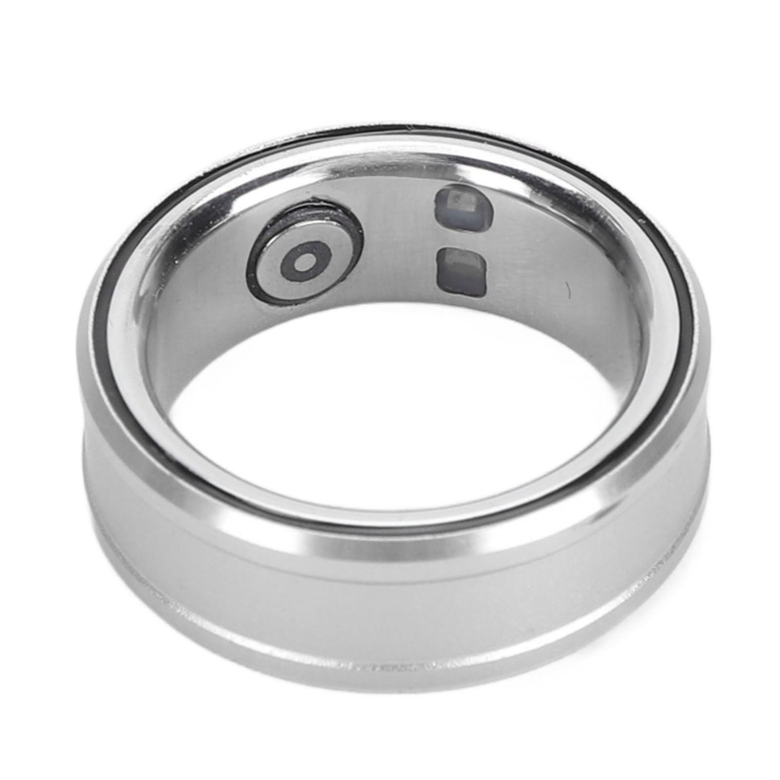 Tangxi Tangxi Anillo Inteligente Impermeable IP68, Anillo de Fitness BT Multifuncional con NFC Incorporado para Android e IOS, Anillo Compacto Duradero para Hombres y Mujeres (SILVER)