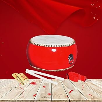 赤い和太鼓 バチ付き 赤い和太鼓 バチ付き