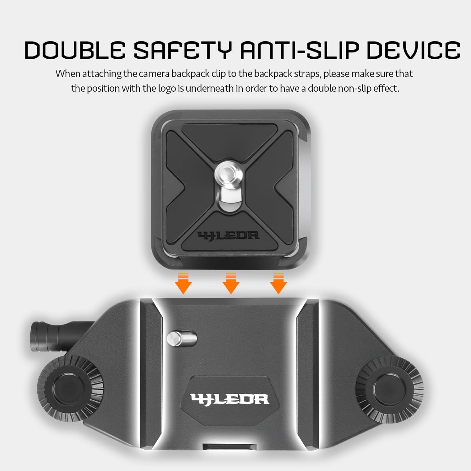 Dual Camera Harness,Camera Clip Kit,Camera Backpack Strap Clip Quick Release for Backpack Straps