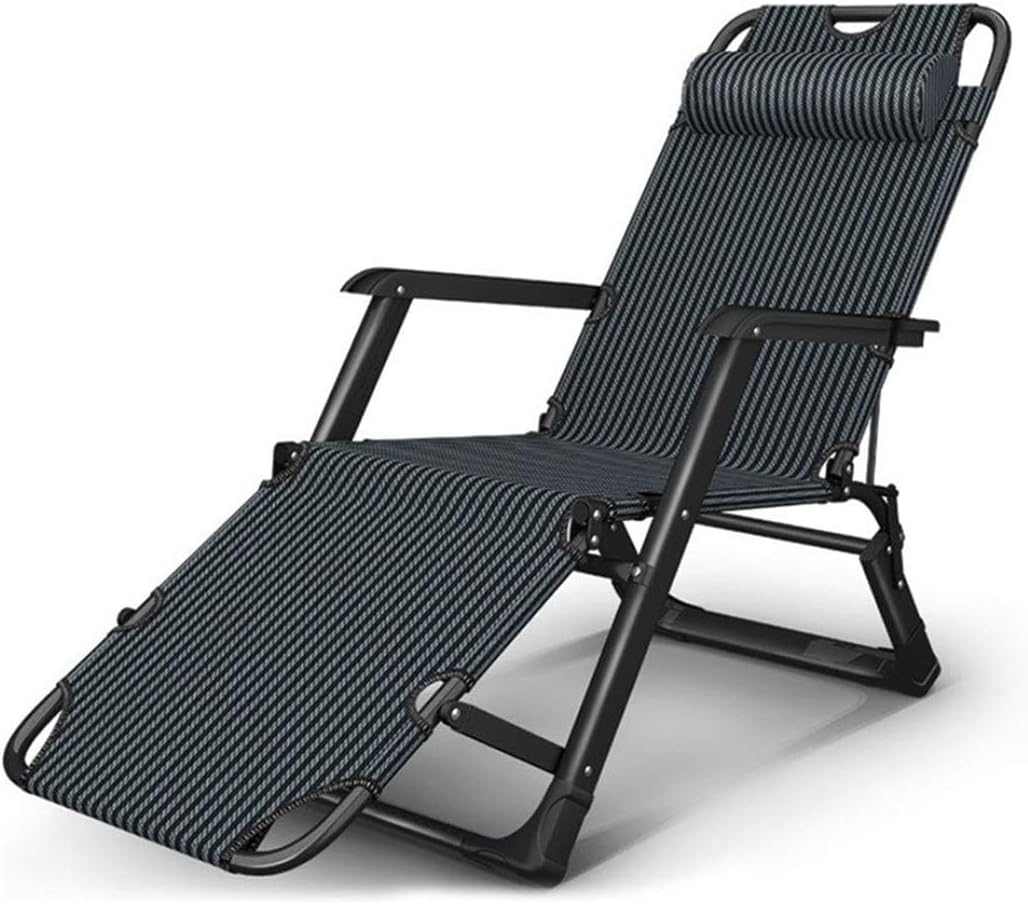 Lay Flat Beach Chair Garden Furniture Sets Sun Lounger, Portable Sunbathing Camping Garden Chairs, Folding Zero Gravity Deck Chair, Waterproof Chaise Loungers Metal For Outdoor Office Garden Terrace B