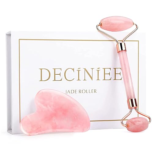 Miniatura 2 de Deciniee Juego de rodillos de jade y 3 piezas de Gua Sha, herramientas de belleza para el cuidado de la piel, regalos de Navidad y Año Nuevo