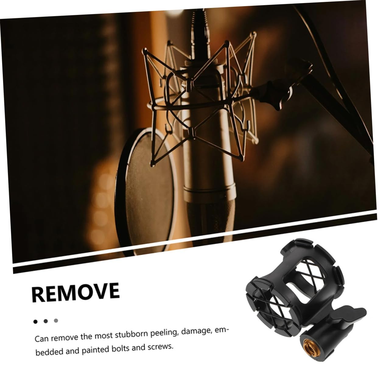 ERINGOGO 2 Pack Microphone Mount Stand Sturdy Plastic Shockproof Mic Holder Adjustable Bracket for Vibration Reduction