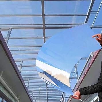 Clear Polycarbonate Roofing Sheets, Transparent Plastic Roof Panels, Insulation Glassfiber Sheet, Easy to Bend and Cut, UV-Resistant Greenhouse Day Lighting Panels,WL-0.8x15m
